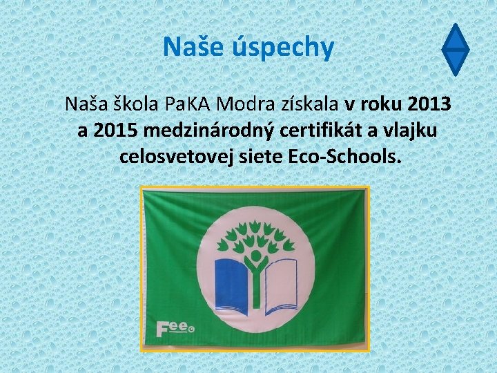 Naše úspechy Naša škola Pa. KA Modra získala v roku 2013 a 2015 medzinárodný