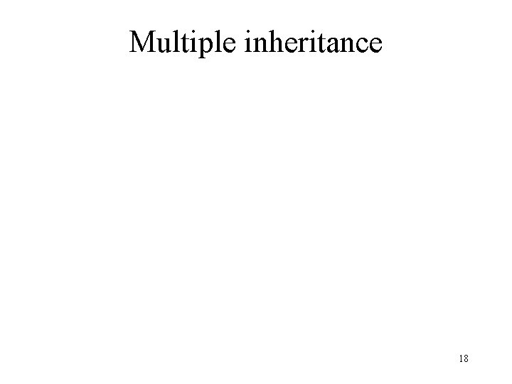 Multiple inheritance 18 