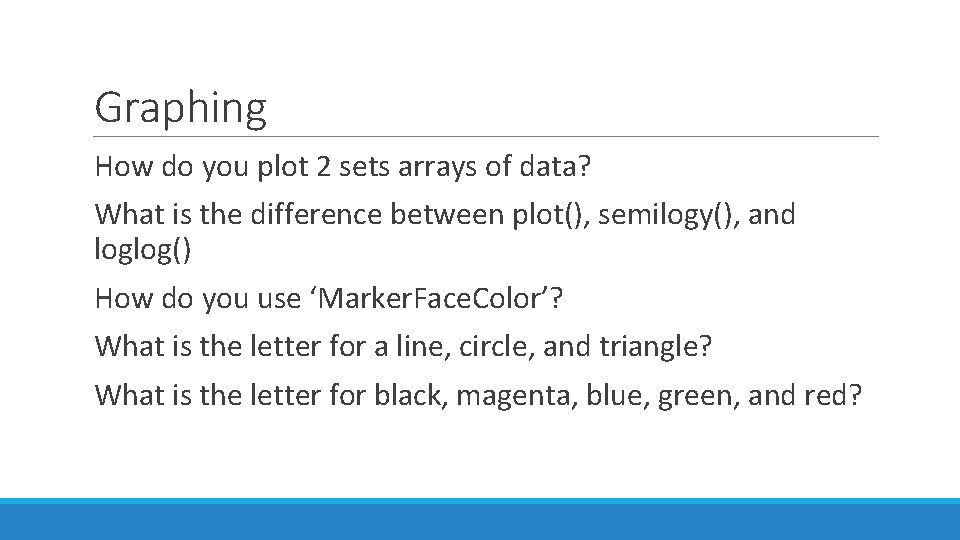 Graphing How do you plot 2 sets arrays of data? What is the difference