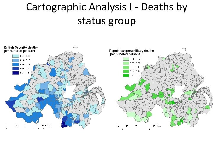 Cartographic Analysis I - Deaths by status group 