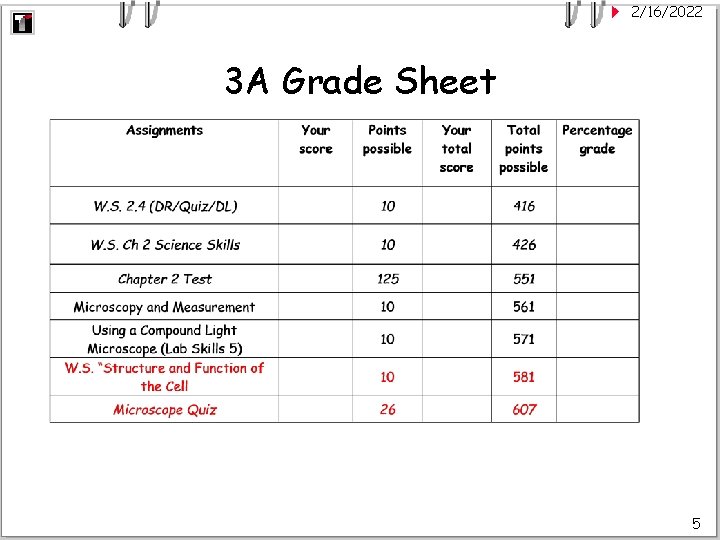 2/16/2022 3 A Grade Sheet 5 