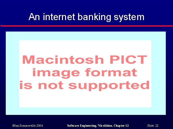 An internet banking system ©Ian Sommerville 2004 Software Engineering, 7 th edition. Chapter 12