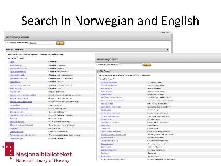 Search in Norwegian and English 