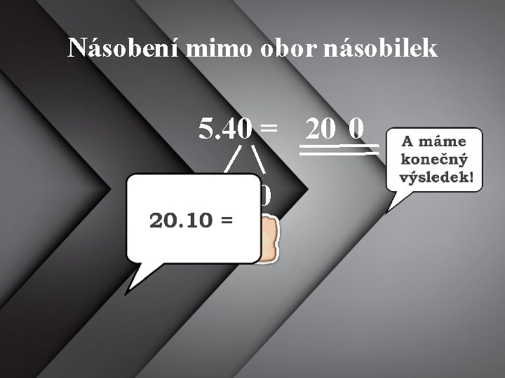 Násobení mimo obor násobilek 5. 40 = 20 0 4. 10 