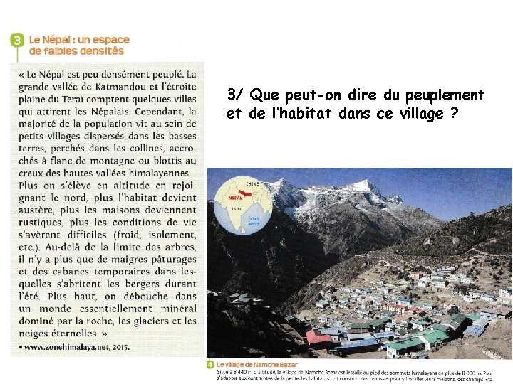 3/ Que peut-on dire du peuplement et de l’habitat dans ce village ? 10