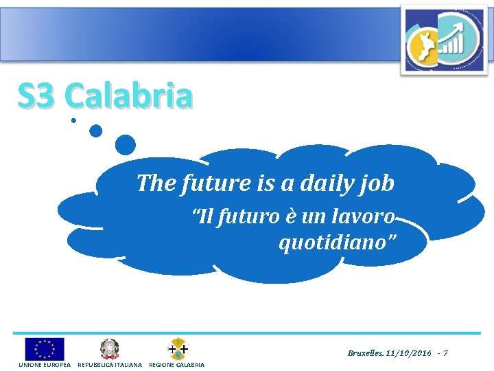 S 3 Calabria The future is a daily job “Il futuro è un lavoro