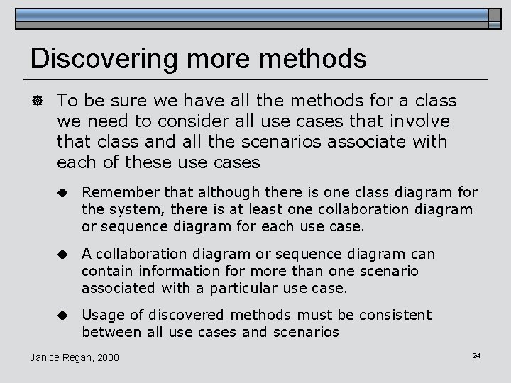 Discovering more methods ] To be sure we have all the methods for a