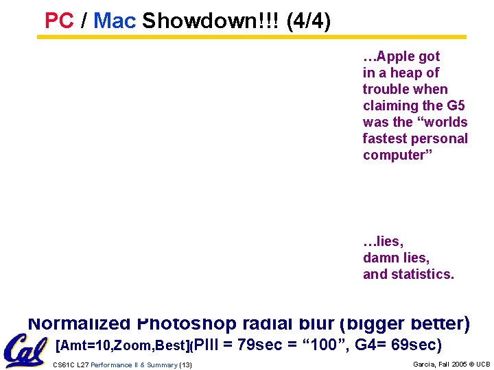 PC / Mac Showdown!!! (4/4) …Apple got in a heap of trouble when claiming