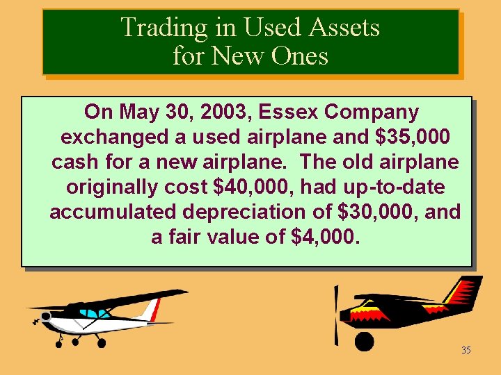 Trading in Used Assets for New Ones On May 30, 2003, Essex Company exchanged