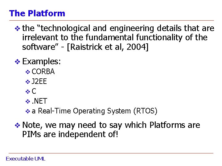 The Platform v the “technological and engineering details that are irrelevant to the fundamental