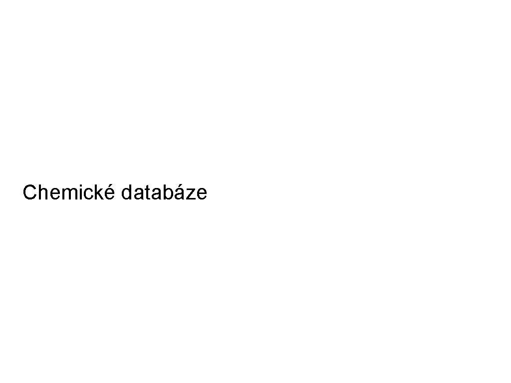 Chemické databáze 