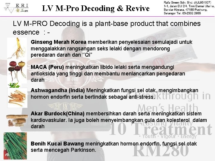 LV M-Pro Decoding & Revive LV M-PRO Decoding is a plant-base product that combines