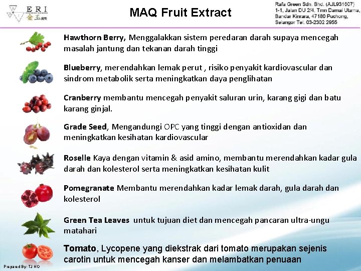 MAQ Fruit Extract Hawthorn Berry, Menggalakkan sistem peredaran darah supaya mencegah masalah jantung dan