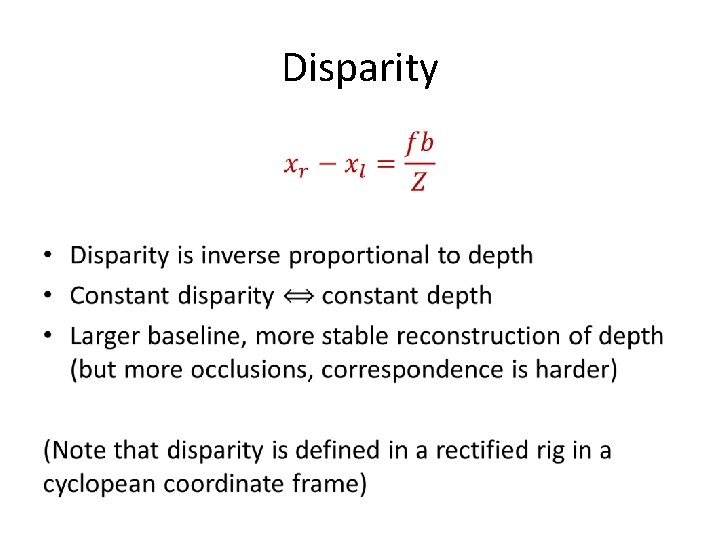 Disparity • 