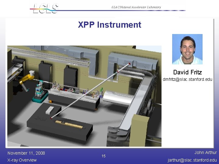 SLAC National Accelerator Laboratory XPP Instrument David Fritz dmfritz@slac. stanford. edu November 11, 2008