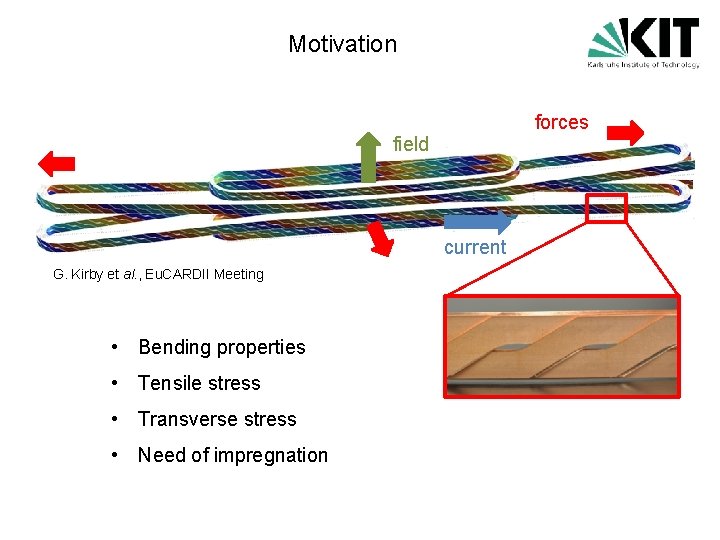 Motivation forces field current G. Kirby et al. , Eu. CARDII Meeting • Bending
