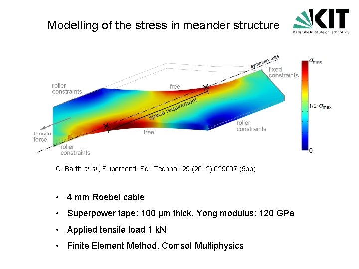 Modelling of the stress in meander structure C. Barth et al. , Supercond. Sci.