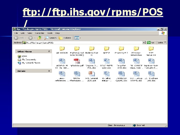 ftp: //ftp. ihs. gov/rpms/POS / 
