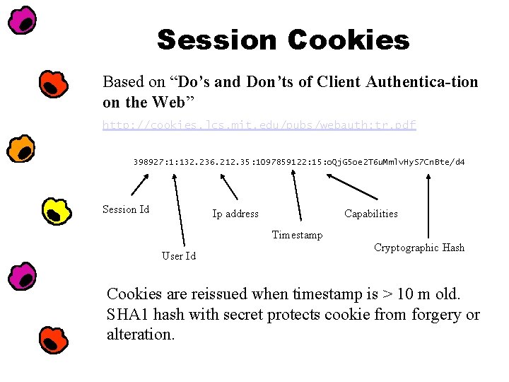 Session Cookies Based on “Do’s and Don’ts of Client Authentica-tion on the Web” http: