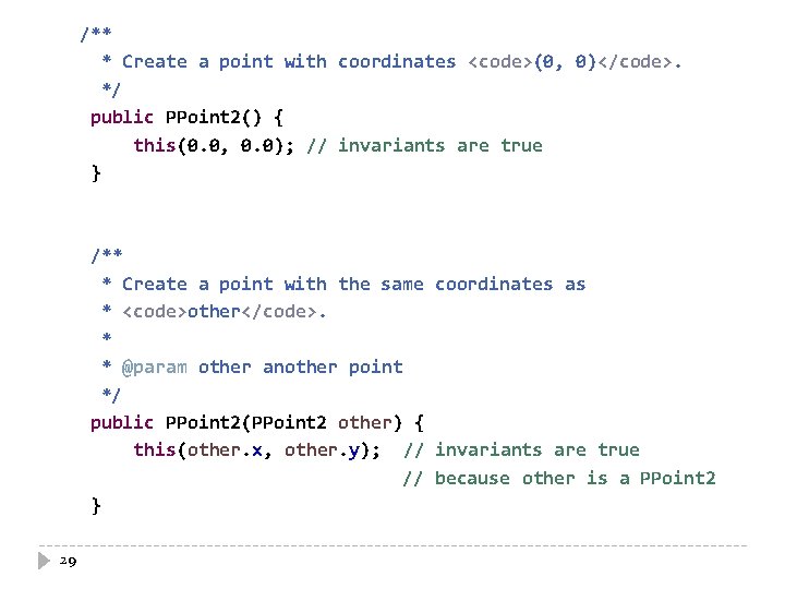 /** * Create a point with coordinates <code>(0, 0)</code>. */ public PPoint 2() {
