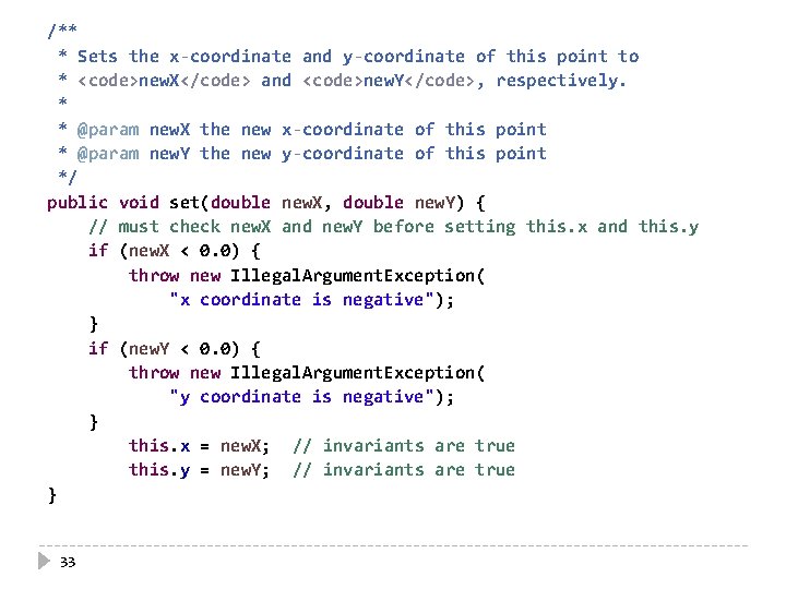 /** * Sets the x-coordinate and y-coordinate of this point to * <code>new. X</code>