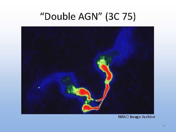 “Double AGN” (3 C 75) NRAO Image Archive 15 