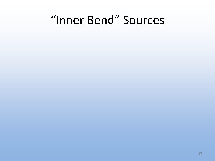 “Inner Bend” Sources 27 