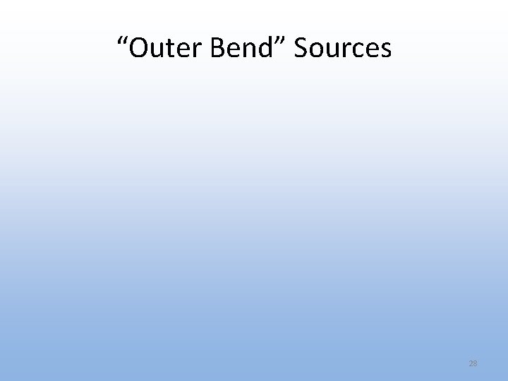 “Outer Bend” Sources 28 