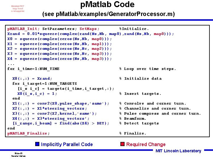 p. Matlab Code (see p. Matlab/examples/Generator. Processor. m) p. MATLAB_Init; Set. Parameters; Set. Maps;