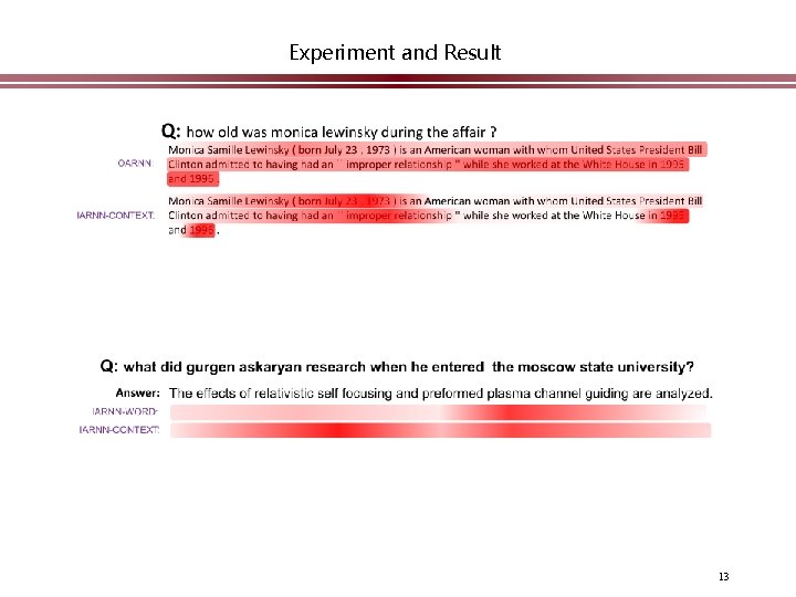 Experiment and Result 13 