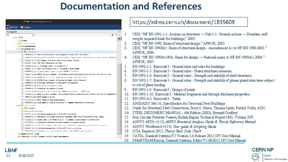 Documentation and References https: //edms. cern. ch/document/1835609 1. 2. 3. 4. 5. 6. 7.