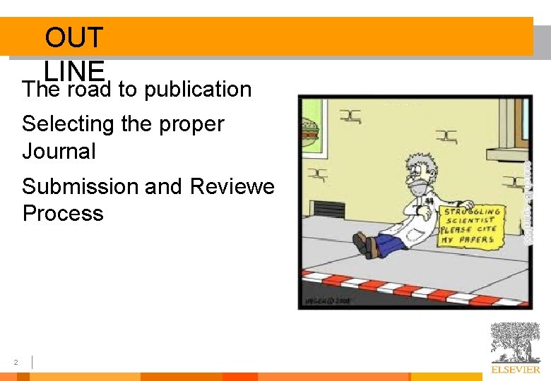 OUT LINE The road to publication Selecting the proper Journal Submission and Reviewe Process