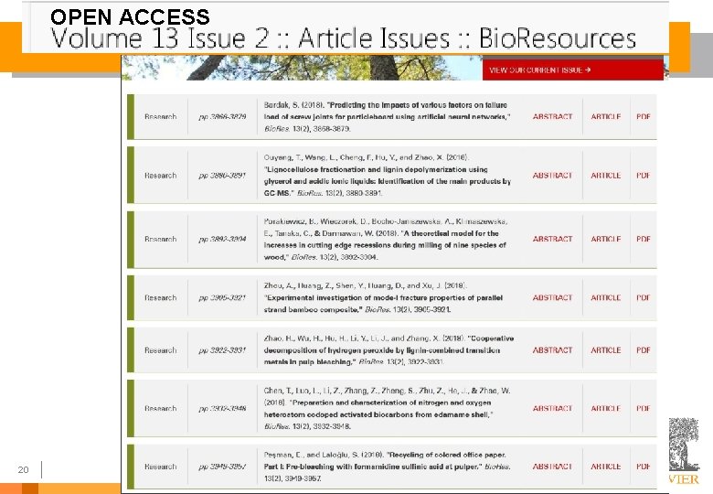 OPEN ACCESS 20 