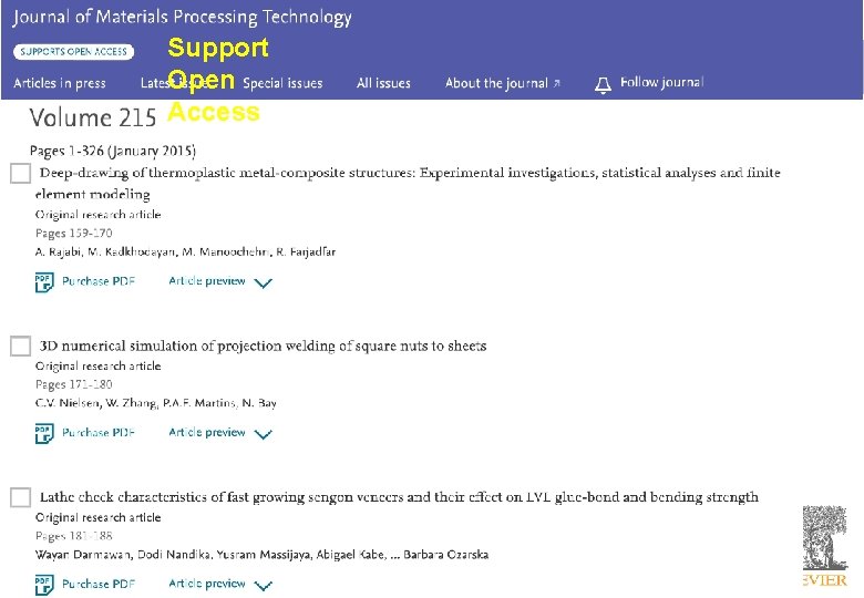 Support Open Access 21 