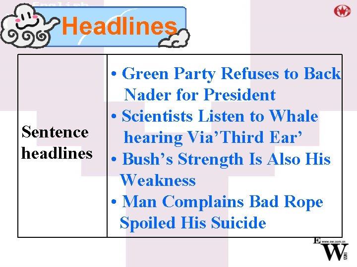 Headlines • Green Party Refuses to Back Nader for President • Scientists Listen to