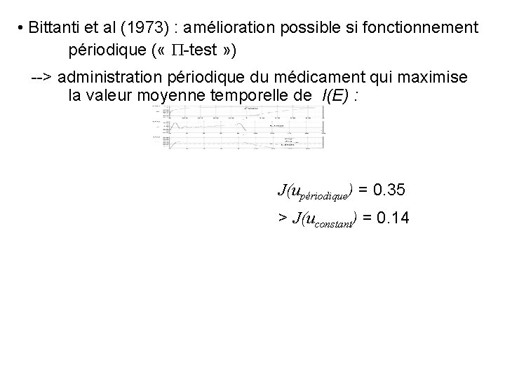  • Bittanti et al (1973) : amélioration possible si fonctionnement périodique ( «