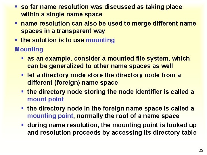 § so far name resolution was discussed as taking place within a single name