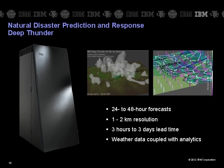 Natural Disaster Prediction and Response Deep Thunder § 24 - to 48 -hour forecasts