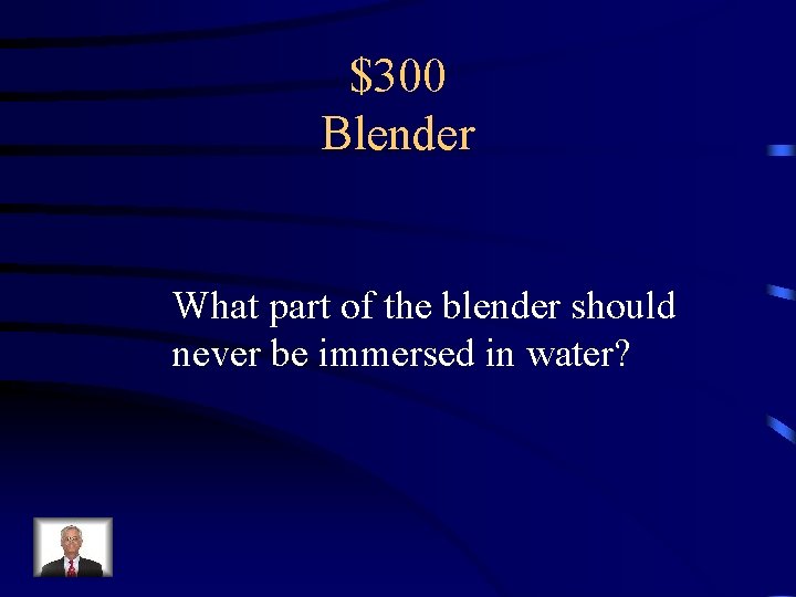 Jeopardy Waffle Iron Blender Careers in Foods Hand