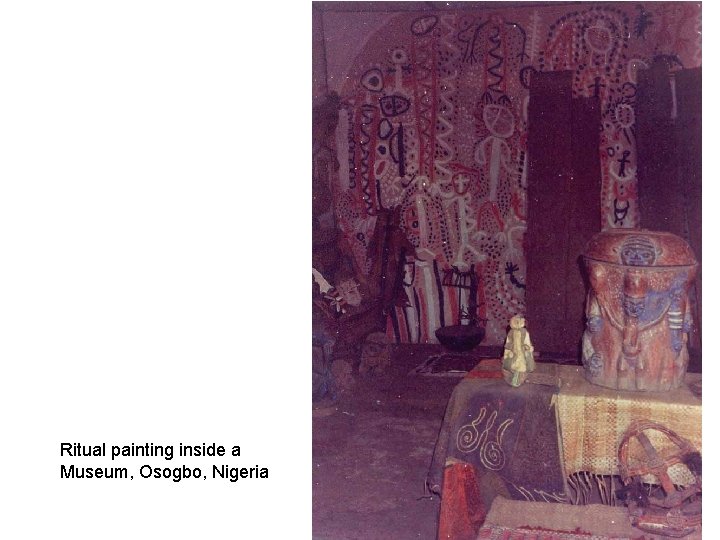 Ritual painting inside a Museum, Osogbo, Nigeria 