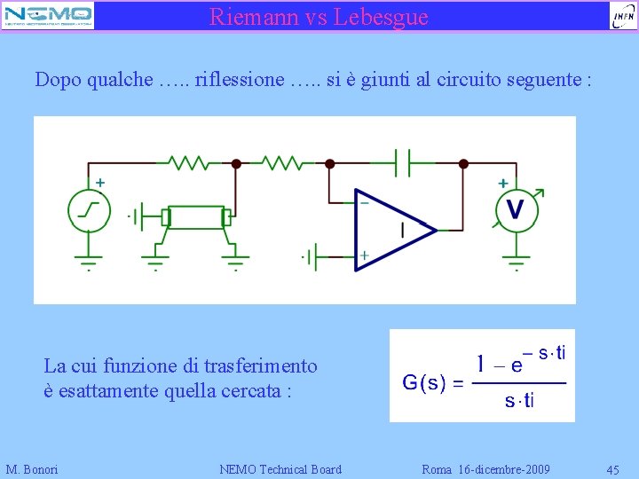 Riemann vs Lebesgue Dopo qualche …. . riflessione …. . si è giunti al