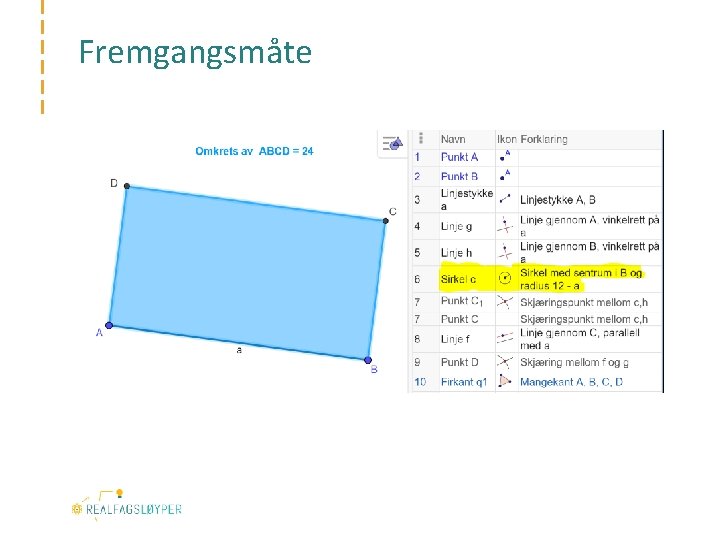 Fremgangsmåte 