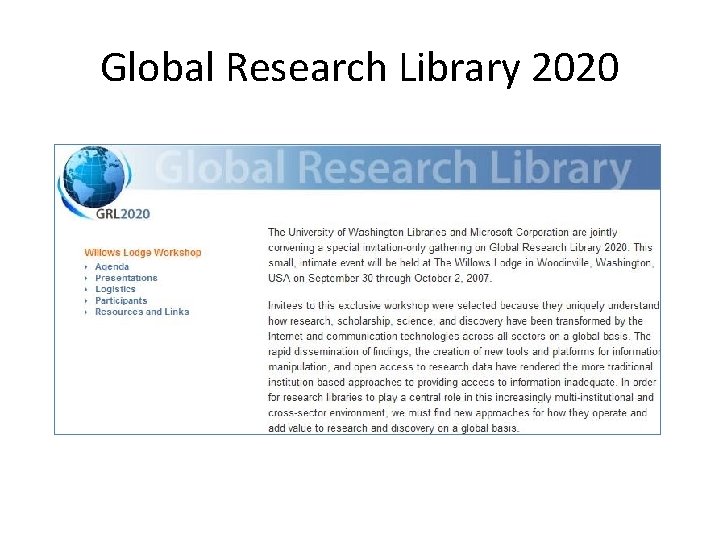 Global Research Library 2020 