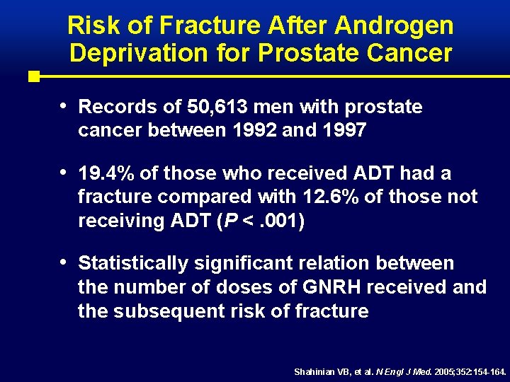 Risk of Fracture After Androgen Deprivation for Prostate Cancer • Records of 50, 613