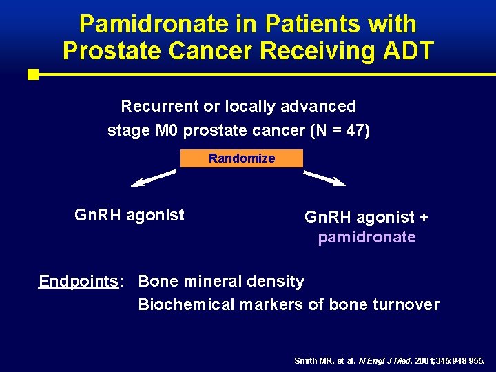 Pamidronate in Patients with Prostate Cancer Receiving ADT Recurrent or locally advanced stage M
