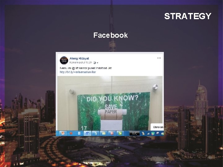 STRATEGY Judul Sub Judul Facebook 