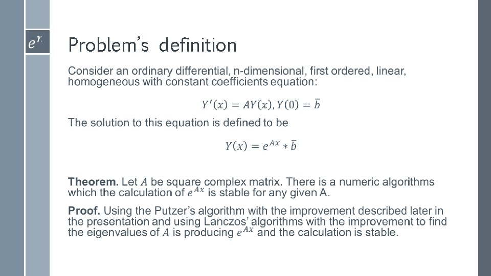 Problem’s definition › 