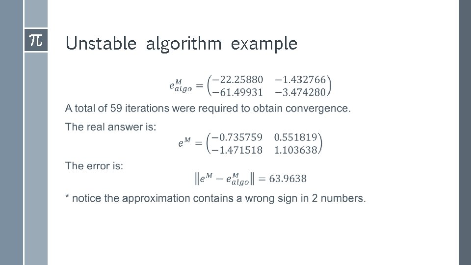 Unstable algorithm example › 