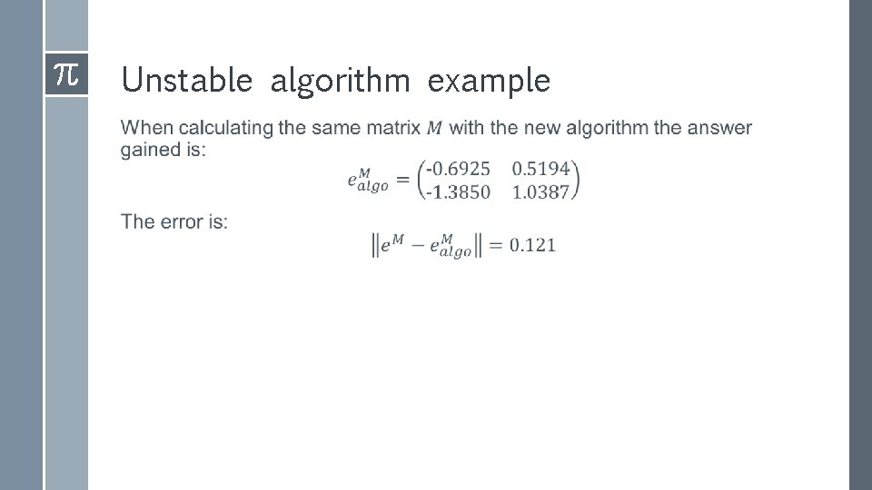 Unstable algorithm example › 