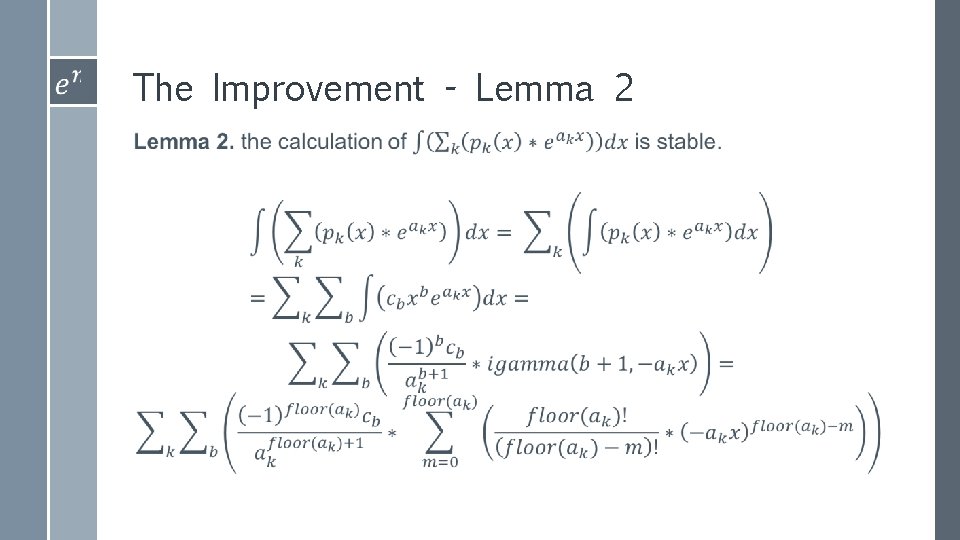The Improvement - Lemma 2 › 